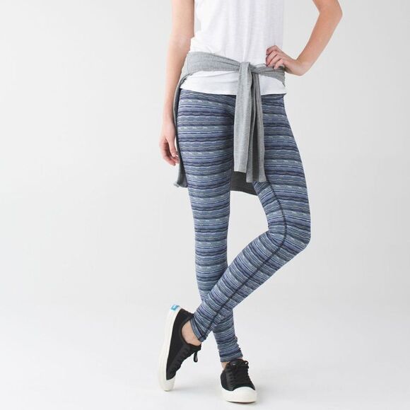 Lululemon Wunder Under Pant III Space Dye Twist Sapphire Blue Multi 30" - Picture 1 of 10